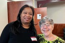Bridgett Birmingham (President, Fac. Senate), Betty Serow