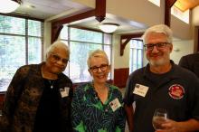 Pat Stith, Susan Fiorito, Eric Chicken (Pres., Faculty Senate)
